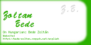 zoltan bede business card